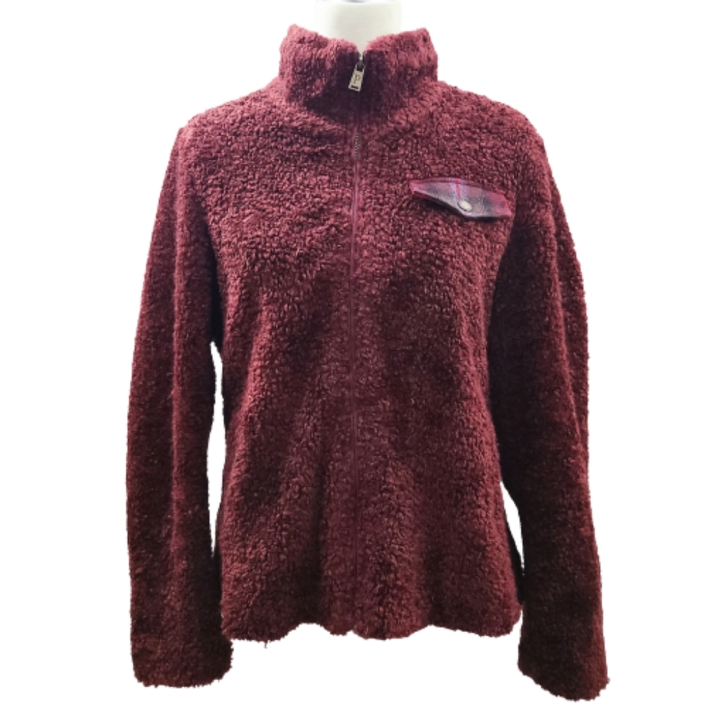 Pendleton Fuzzy Sherpa Plaid Zip Jacket Size Medium